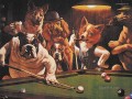 Dogs Playing Snooker